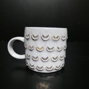 Starbucks Cup Mermaid White With Gold Scales Mug‎ 10 oz Anniversary 2016 Scales